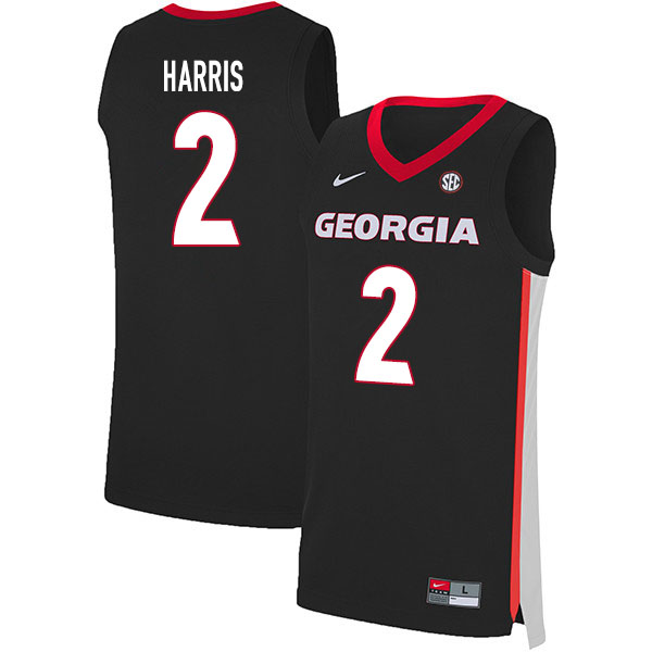 2020 Men #2 Jordan Harris Georgia Bulldogs College Basketball Jerseys Sale-Black - Click Image to Close